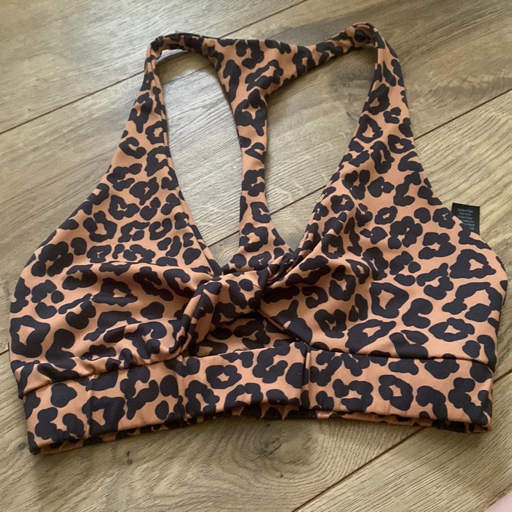 Beautiful Beach Riot Sports bra/ swimwear top animal print size M